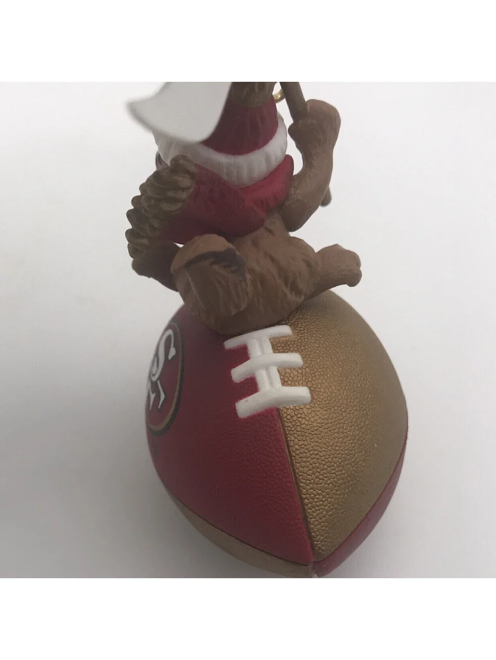 Hallmark San Fransisco 49ers NFL 1999 Christmas Ornament Chipmunk On Football